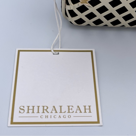 SHIRALEAH 🖤 NWT ‘Jean Minaudiere’ Black & Gold Evening Clutch - Picture 10 of 13